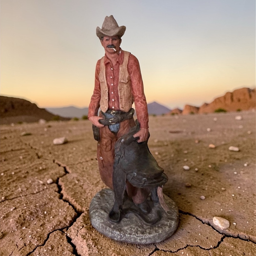 Daniel Monfort Original Western Hydrostone Sculpture Bronco Buster READ
